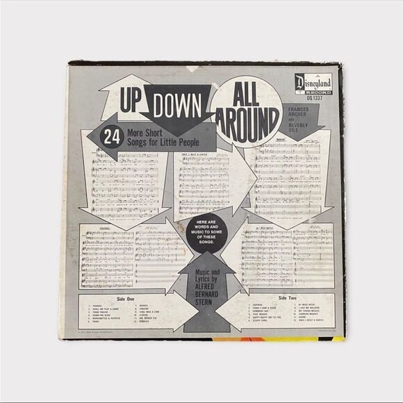 VINTAGE DISNEY VINYL RECORD - Up down All Around - Picture 2 of 5
